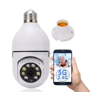 Home Security, E27 Socket Wireless Indoor PTZ Wifi Bulb Cam