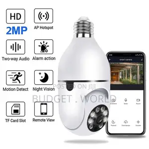 Security Camera-PTZ Wireless Security Surveillance Bulb Cam