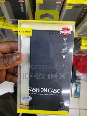 Richboss Samsung S10 Plus Leather Flip Cover Case Black