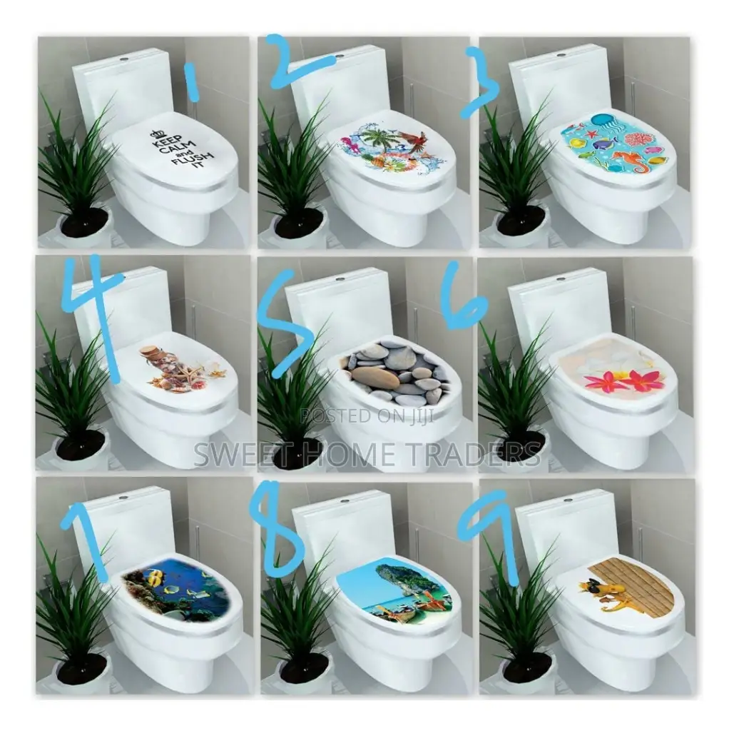*Creative 3D Toilet Seat Decals Removable