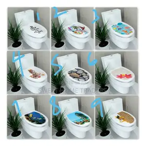 *Creative 3D Toilet Seat Decals Removable