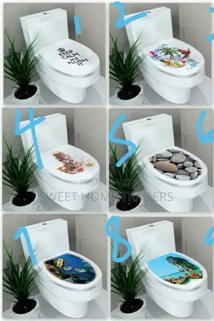 *Creative 3D Toilet Seat Decals Removable Waterproof-
