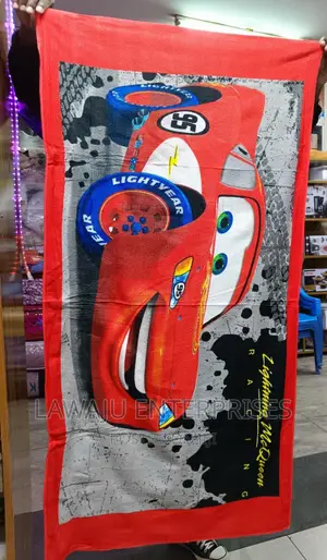 Lighting Mc Queen Kids Themed Towel