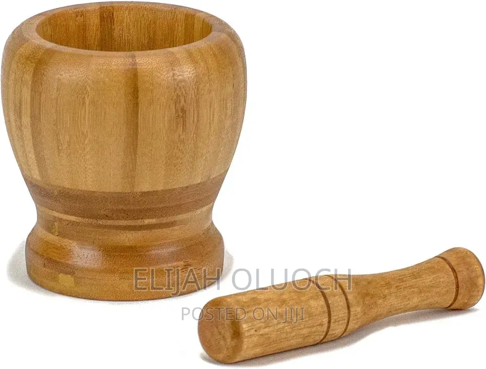 Premium Bamboo Mortar and Pestle Set