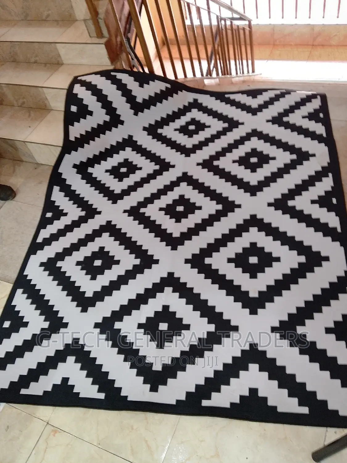3d 5*8ft Black and White Luxurious Carpet