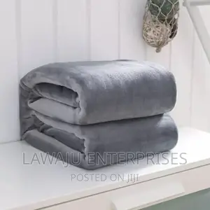 Grey Fleece Throw Blanket