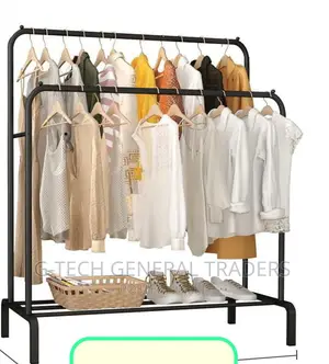 Clothe Rack! Generic Double Pole Clothe Hanger and Shoe Rack