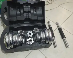 20kg Adjustable Dumbbell Set Chrome Cast
