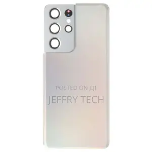 Back Glass With Camera Lens for Samsung Galaxy S21 Ultra Sil