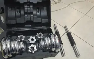 20kgs Adjustable Dumbbells Chrome Cast Set