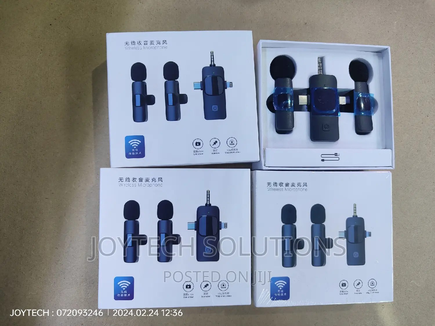 Wireless Lavalier Lapel Collar Microphone. iPhone, Type C
