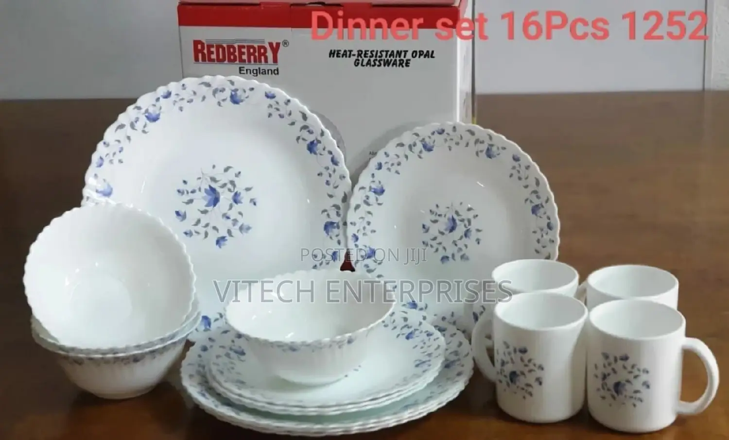 Redberry Classic Deluxe Heavy Duty 16pc Dinnerware Set