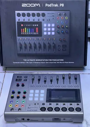 Zoom Podtrak P8 Podcast Recorder, 6 Microphone Inputs