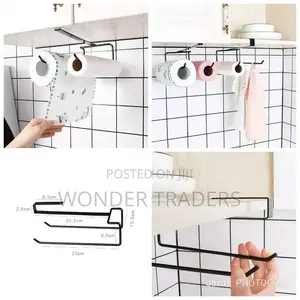 Kitchen Double Tissue Holder Black White Available