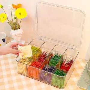 Acrylic Tea Bag Organizer With Lid