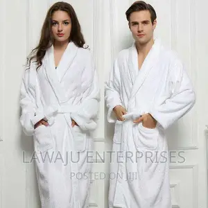 White Cotton Bathrobe