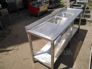 Ss Double Bowl Commercial Sink (2m).