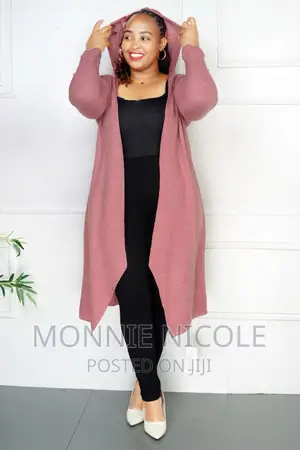 Kimono Style Light Sweater With Hoodie
