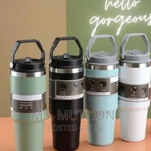 Double Wall 900ml Portable Sippy Cup Thermo Up With 3 Option
