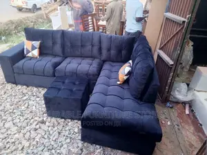 6 Seater Coner Seat Black