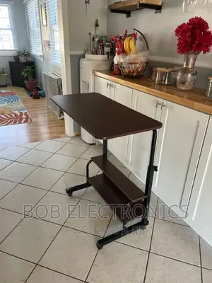 Adjustable and Movable Laptop Table With a Shelf