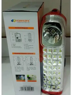 Kamisafe Km 7628f Radio Rechargeable Led Emergency Lamp