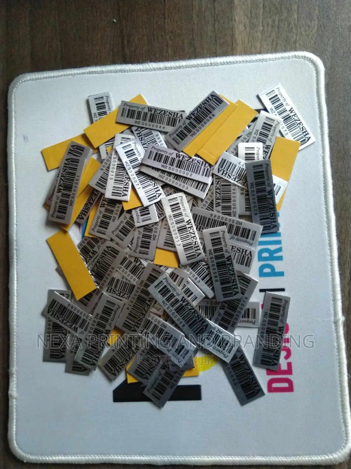 Self Install Aluminum Asset Label Tags