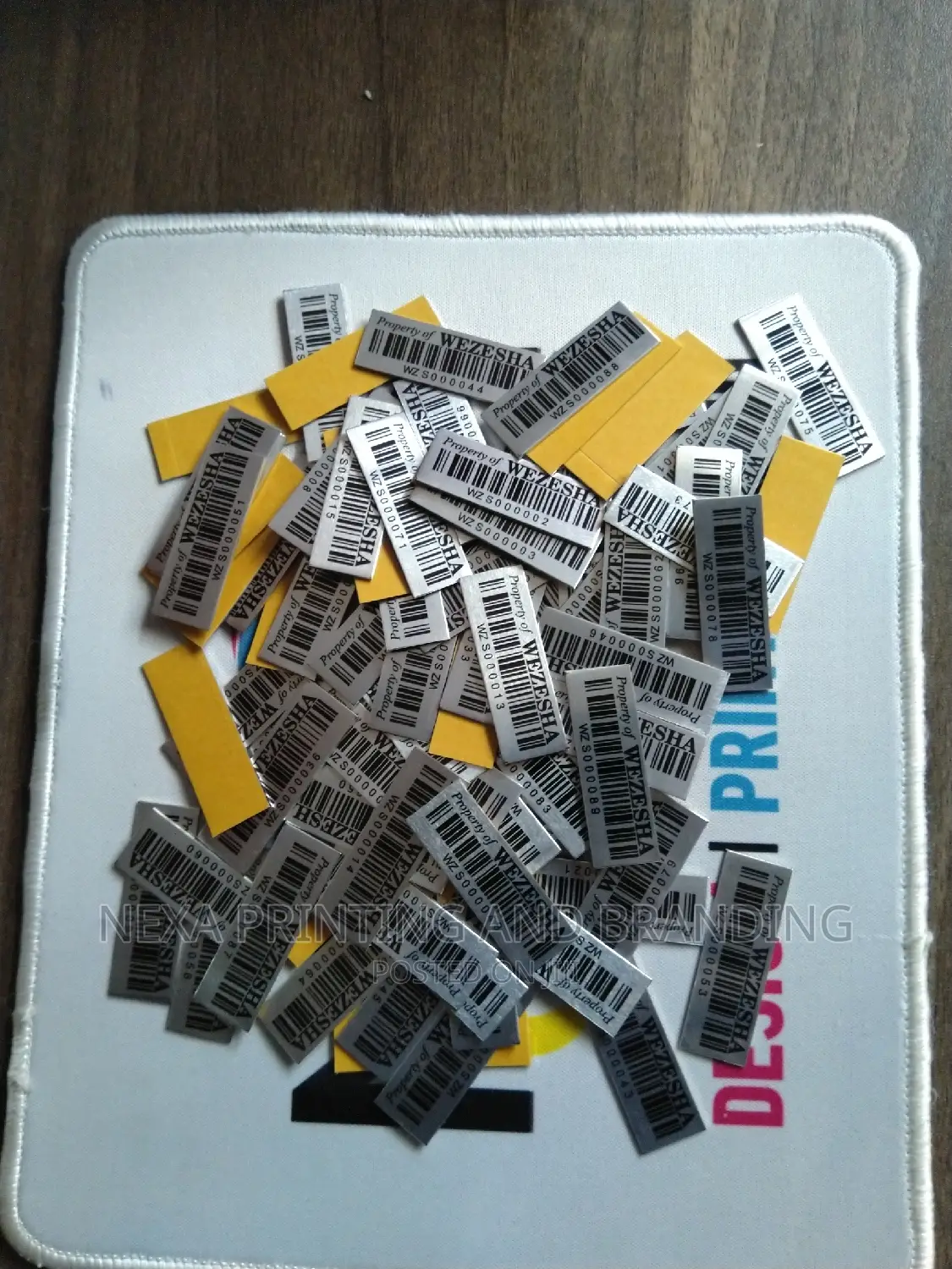 Self Install Aluminum Asset Label Tags