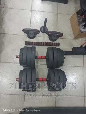 40kg Adjustable Kettlebell Set - Dumbbell, Barbell, Push-Up
