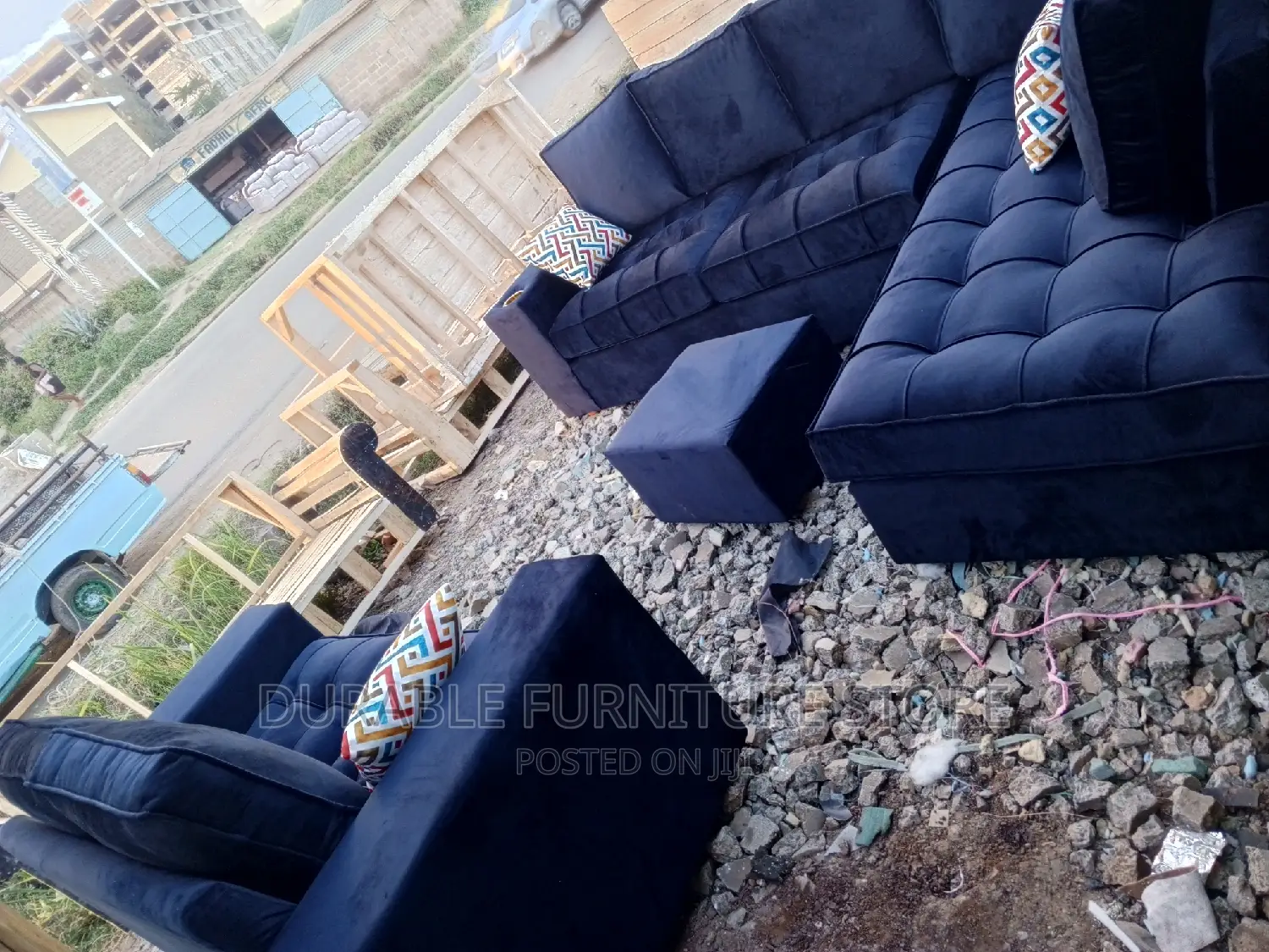 7 Seater Sofa Black