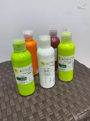 Acrylic Paints, Red, White, Green 100ml Acrylic Paints.