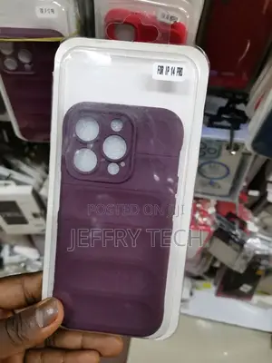 Back Cover for iPhone 14 Pro (Purple, Puffer, Pack Of:
