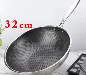 Stainless Steel Honey Comb Wok Pan
