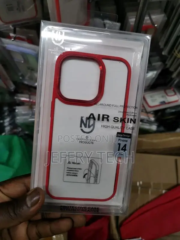 Airskin Red Clear Case for iPhone iPhone 14 PRO