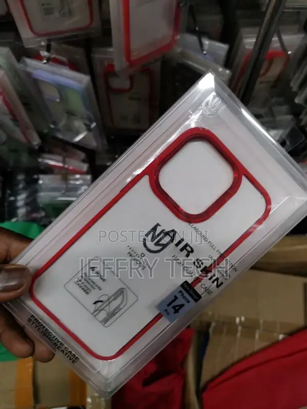 Airskin Red Clear Case for iPhone iPhone 14 PRO