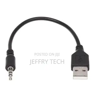 3.5mm Plug AUX Audio Jack to USB 2.0 Male Charger Cable