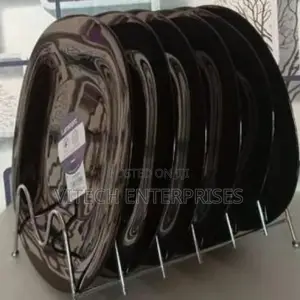 Luminarc Set of 6 Luminarc Black Quadra Plates