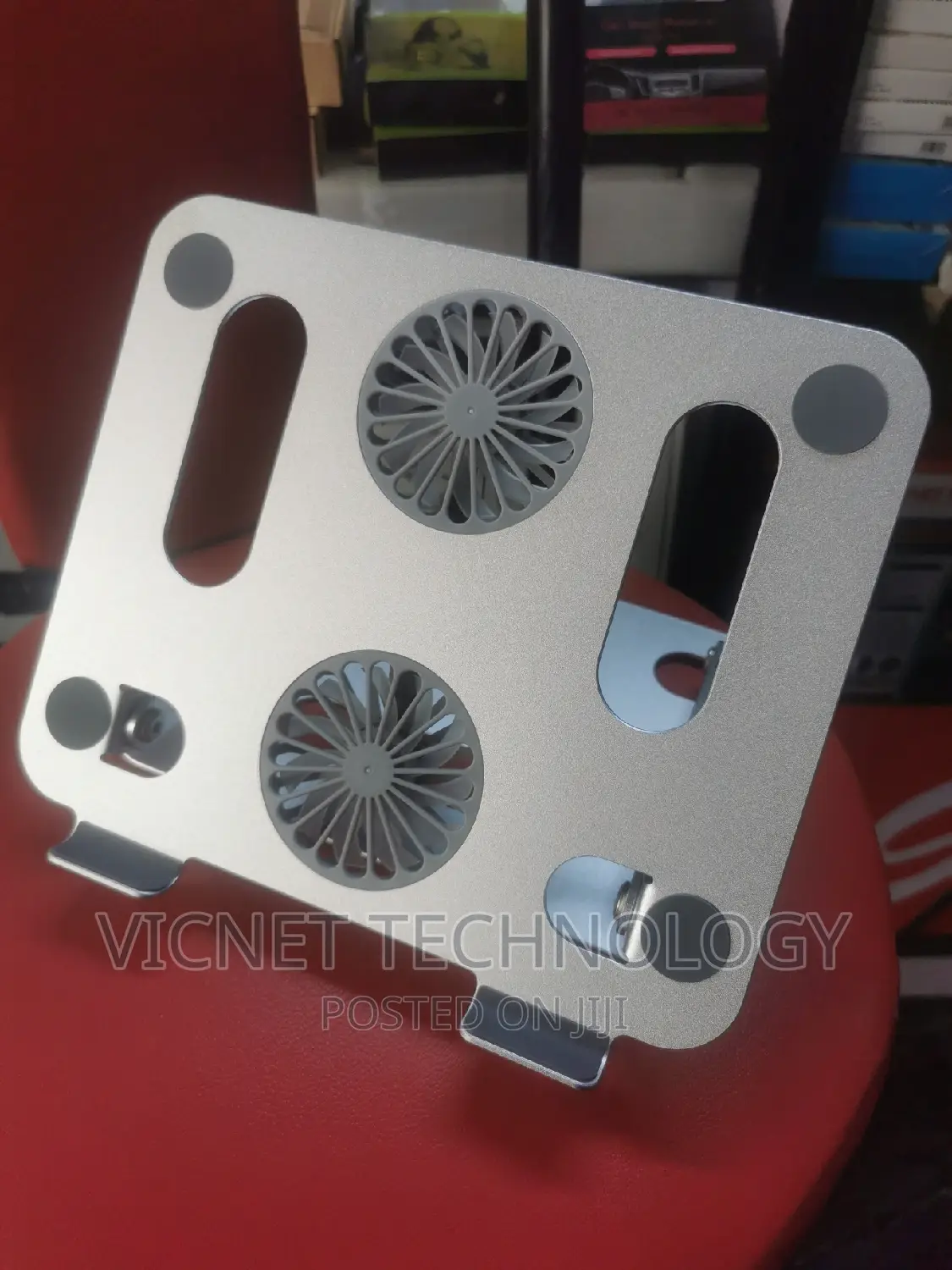 Adjustable Dual Fun Metallic Laptop Stand
