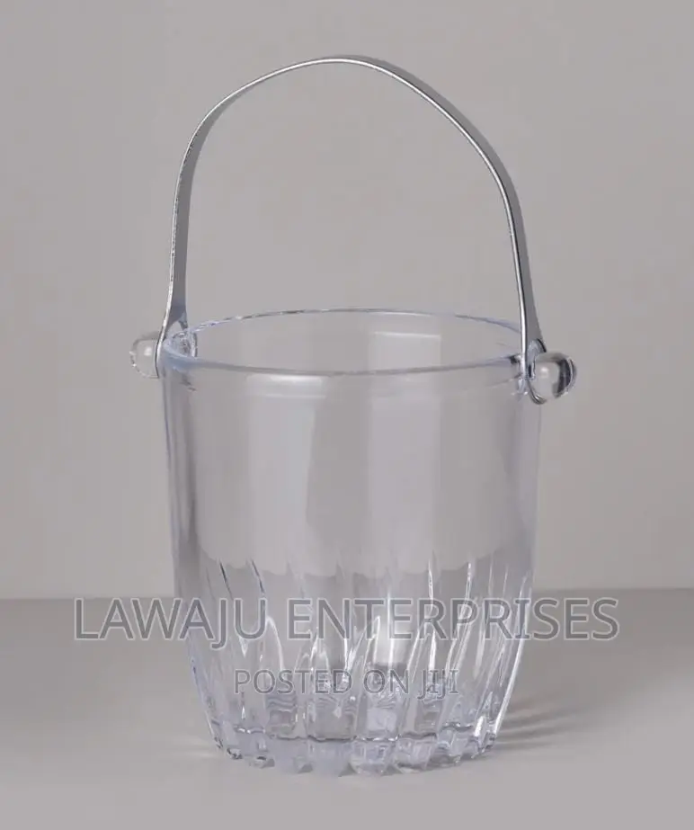 Heavy Glass Ice Bucket