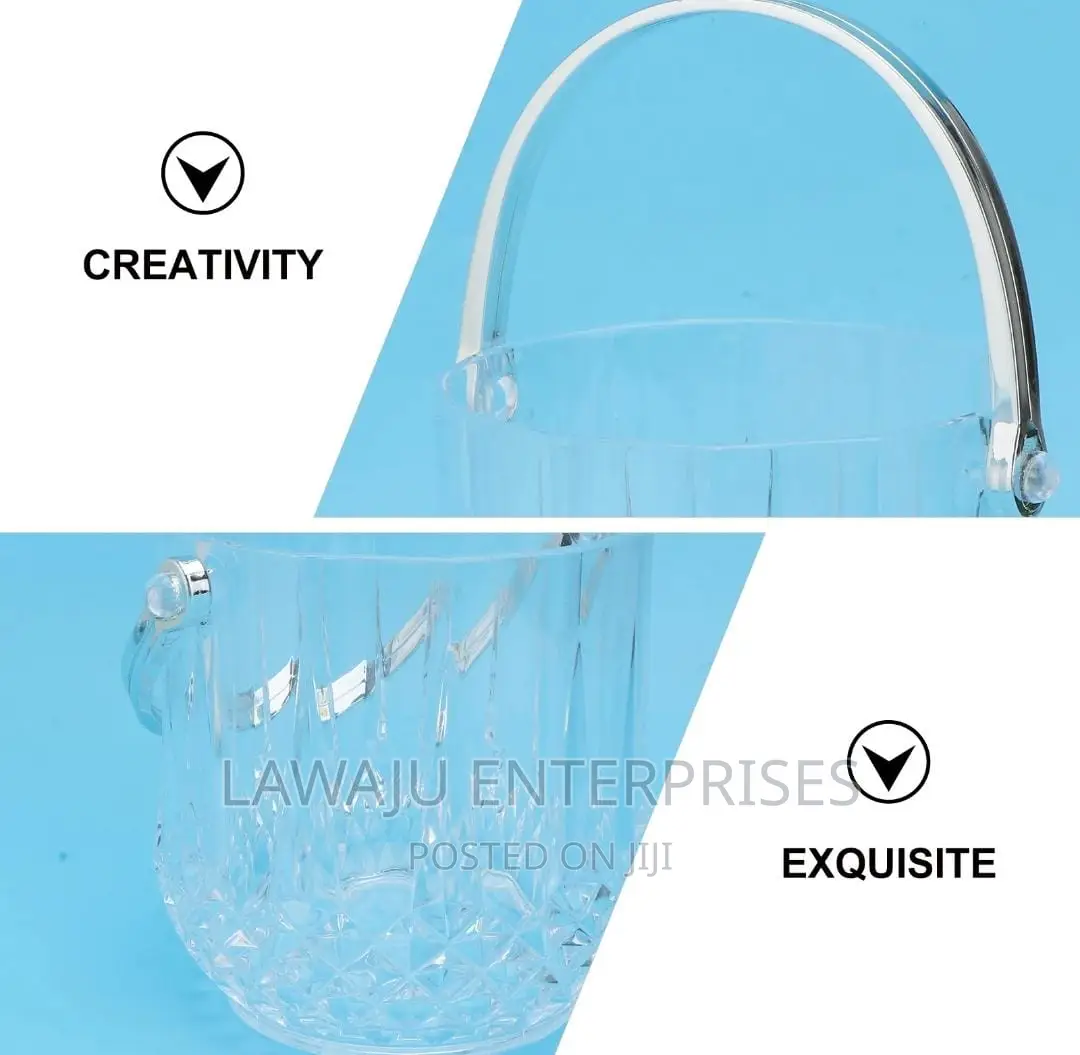 Heavy Glass Ice Bucket