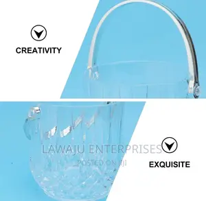 Heavy Glass Ice Bucket