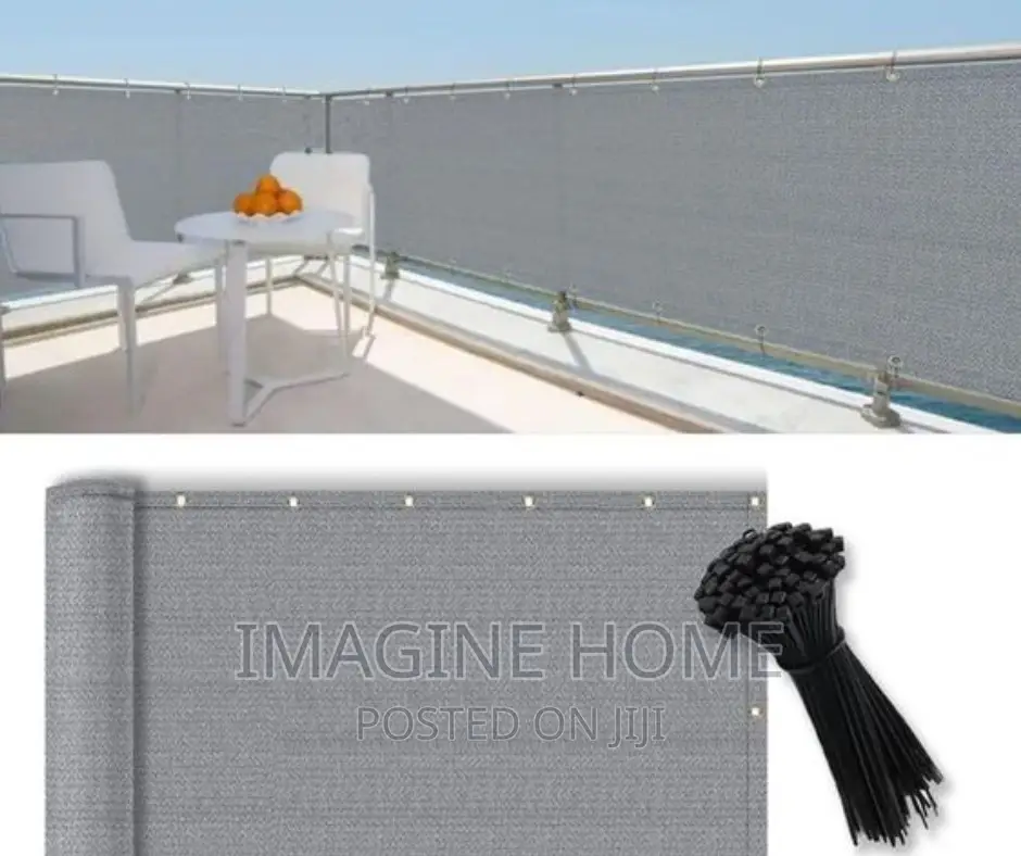 Light Grey Balcony Privacy Shield