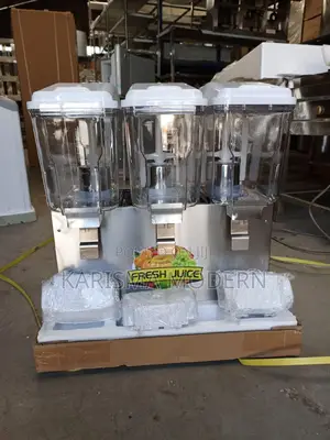White 3 Taps Juice Dispenser