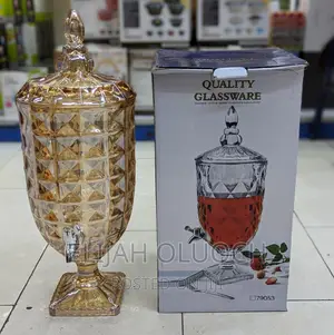 5ltr Gold Glass Juice Dispenser