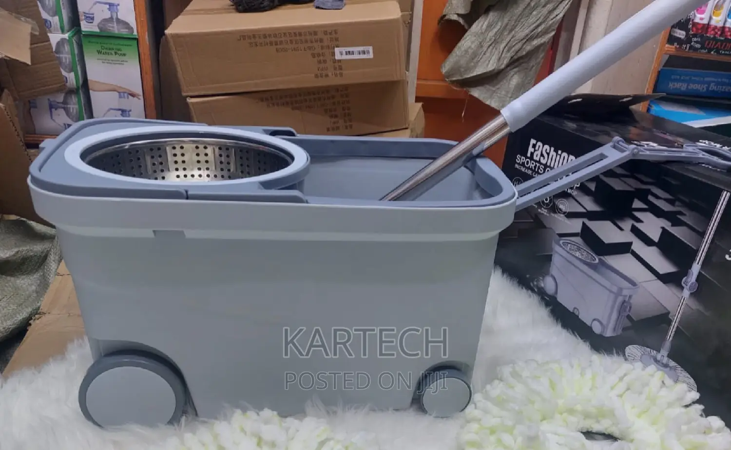 Household Magic Spin Mop Bucket With 4 Wheels.