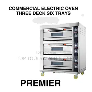 Premier Commercial Electric Oven Three Deck Six Trays