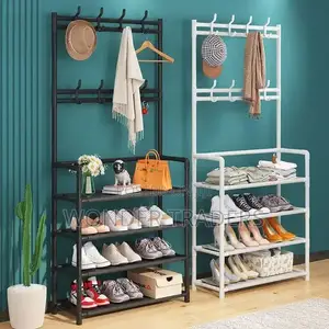 Foldable Shoe Rack With Hanger .