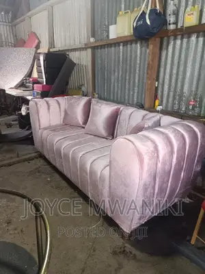 Reception or Waiting Bench, Pink.