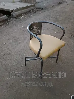 Restaurant Chair Powder Coated, Silver and Gold.