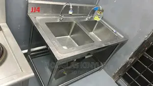 Double Bowl Commercial Washing Sink Stainless Steel.